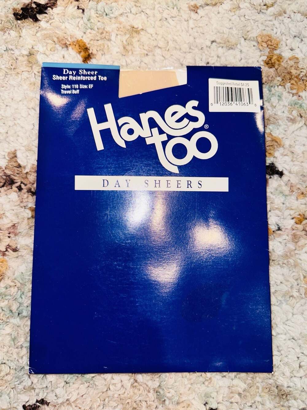 Hanes Too Day Sheers Reinforced Toe Pantyhose Size EF